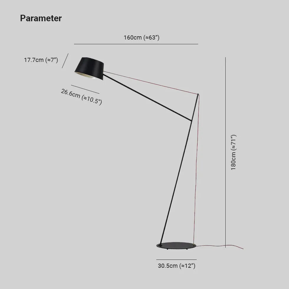 Foldable Black Minimalist Plug-in Modern Floor Lamp