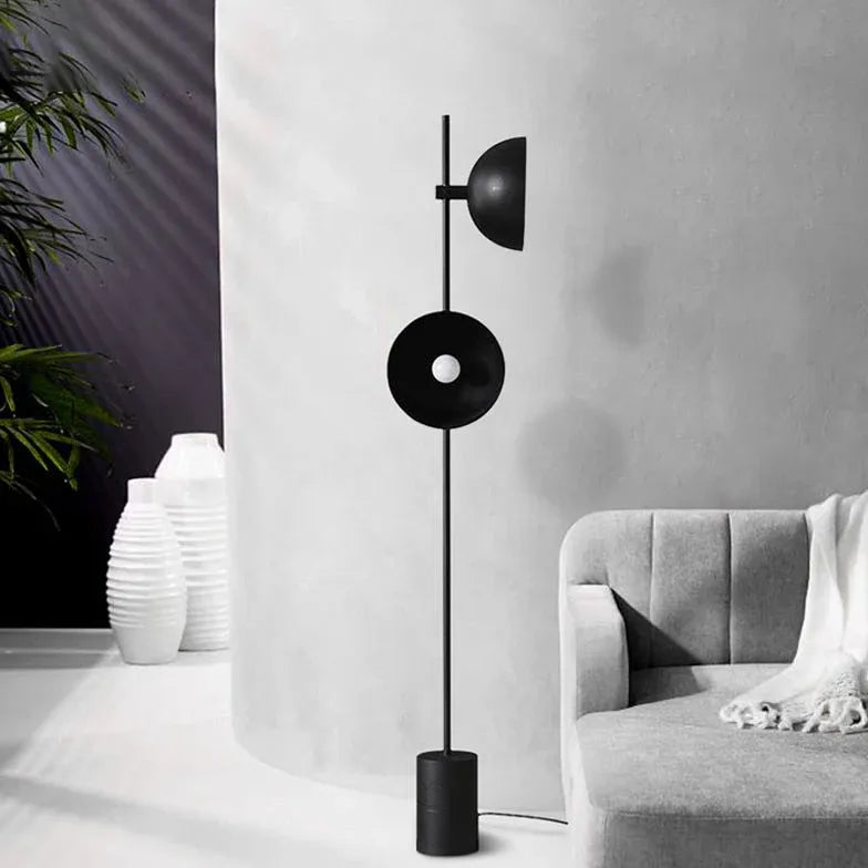 Black Hemispherical Minimalist Modern Floor Lamp