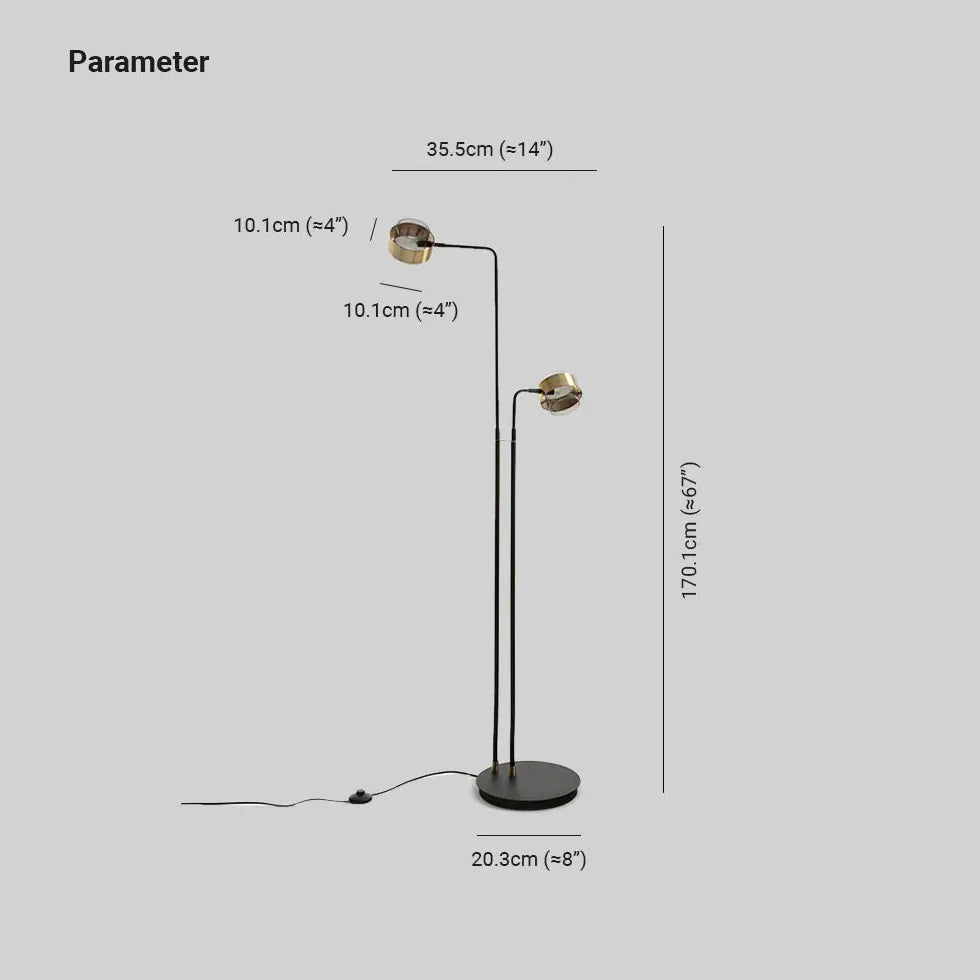 Dual-Rod Modern Minimalist Floor Lamp