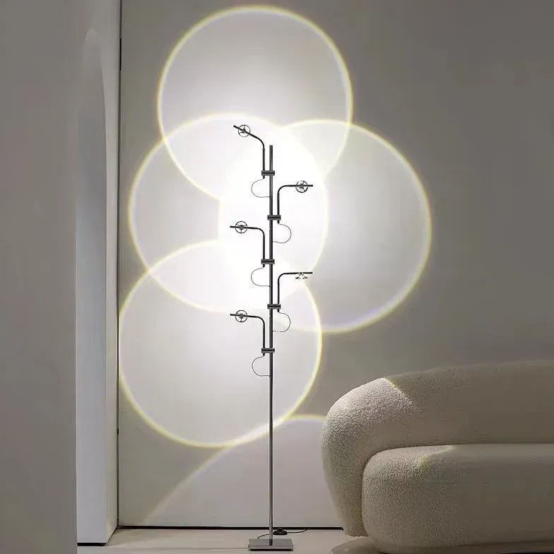 Slender Stand Floor Lamp with Shadow Decoration