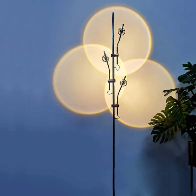 Slender Stand Floor Lamp with Shadow Decoration