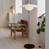 Two-Color Multi-Layer Shade Modern Floor Lamp