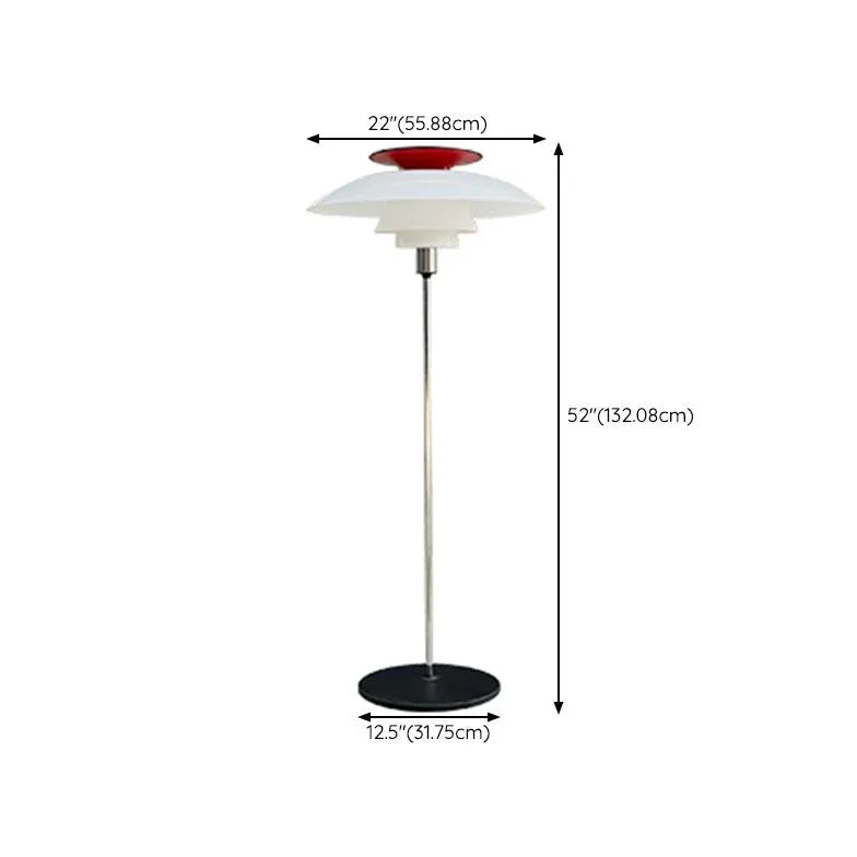 Two-Color Multi-Layer Shade Modern Floor Lamp