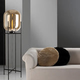 Glass Semi-Transparent Square Base Modern Floor Lamp