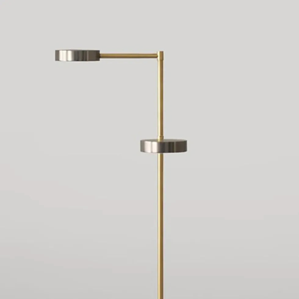 Dual-Headed Gold Disc Modern Minimalist Floor Lamp