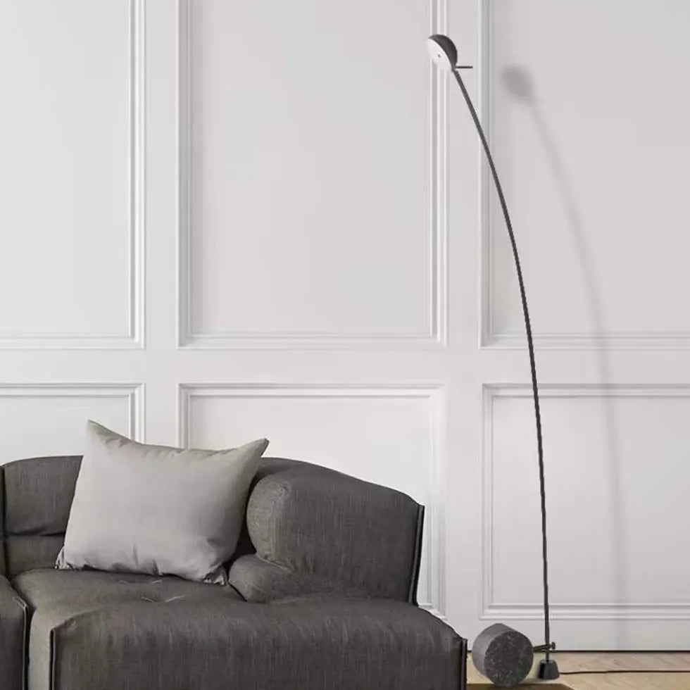 Small Round Minimalist Modern Arched Floor Lamp