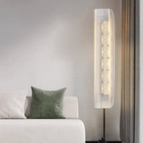 Transparent Cylindrical Minimalist Tall Floor Lamp