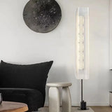 Transparent Cylindrical Minimalist Tall Floor Lamp