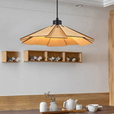 Iron Umbrella Kitchen Wooden Pendant Light