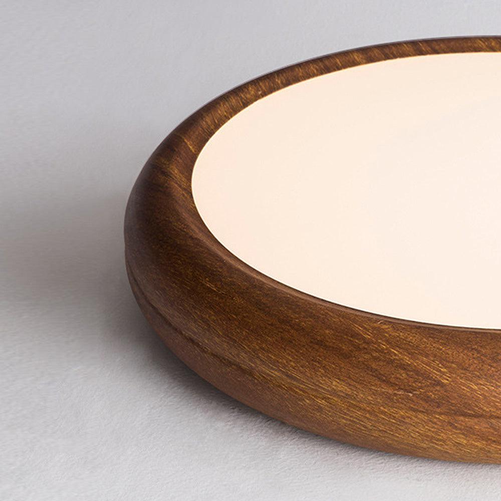 Scandinavian Wood LED Round Ceiling Lamp