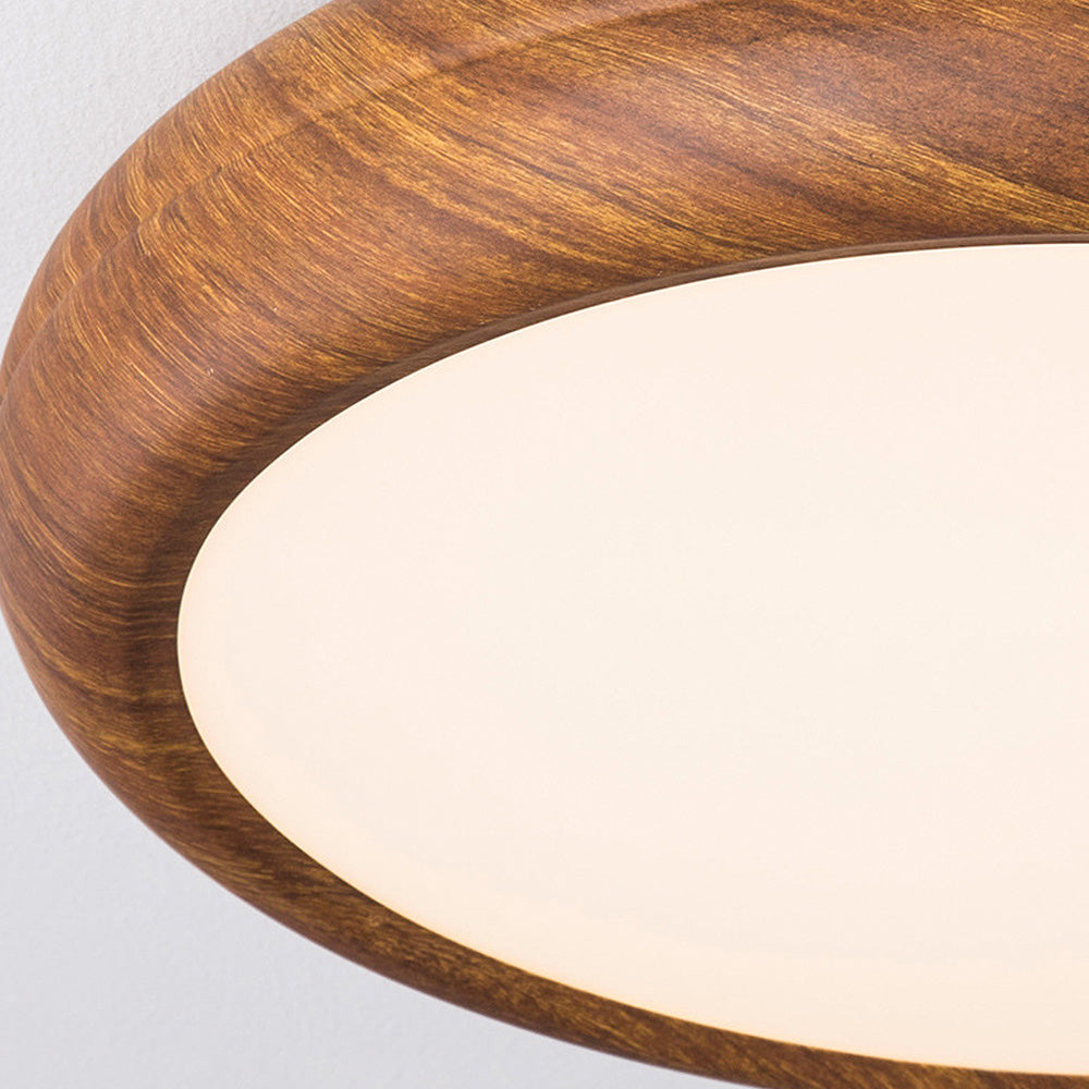 Scandinavian Wood LED Round Ceiling Lamp