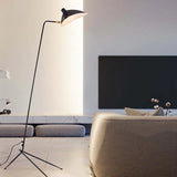 Black Slender Triangular Floor Lamp