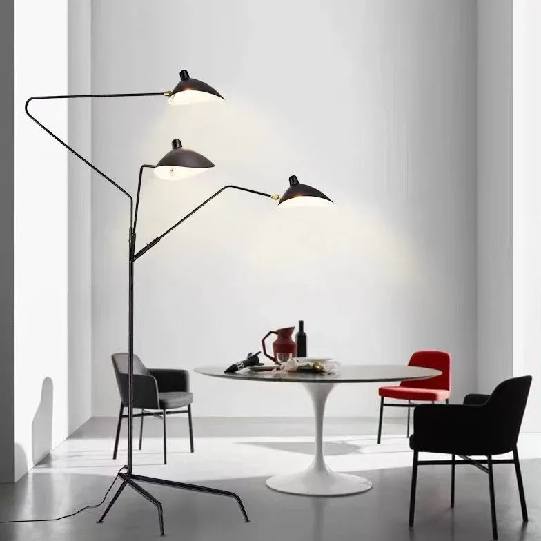 Black Slender Triangular Floor Lamp