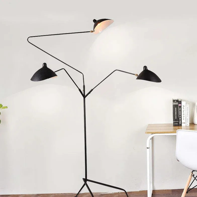 Black Slender Triangular Floor Lamp