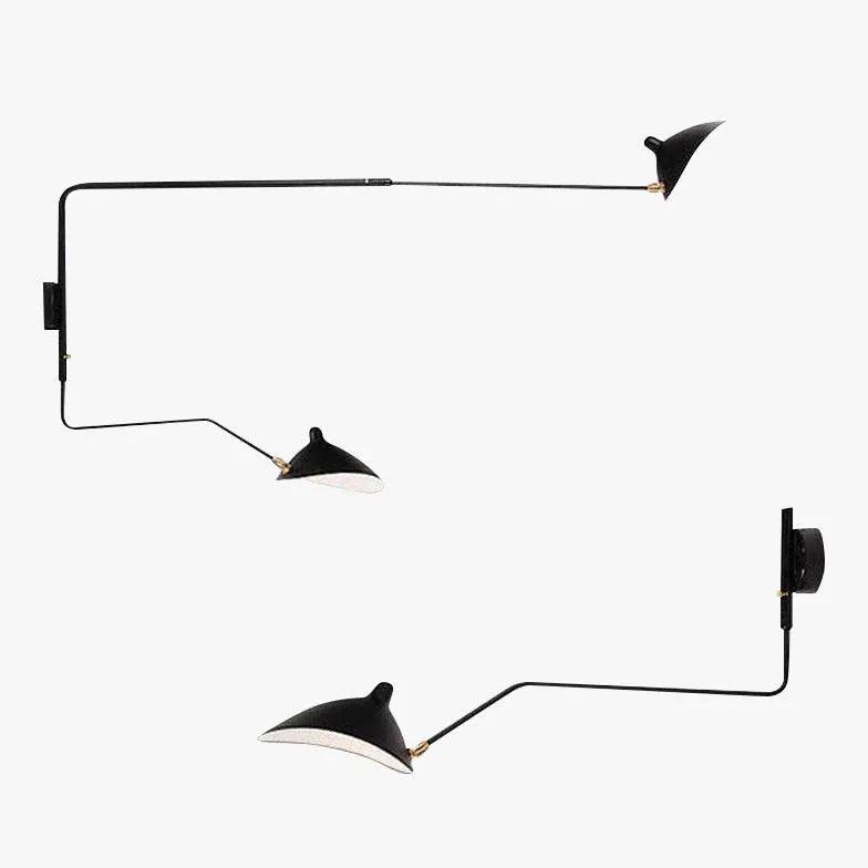 Black Single Arm Adjustable Simple Wall Lamp