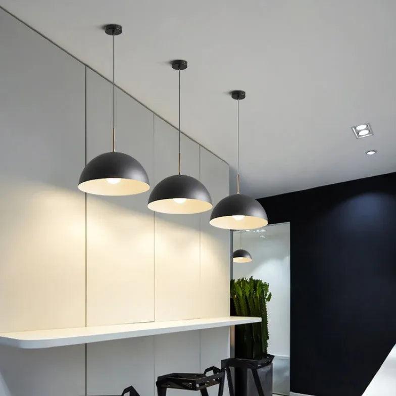 Semicircular Lampshade Dining Room Modern Pendant Light - Clowas