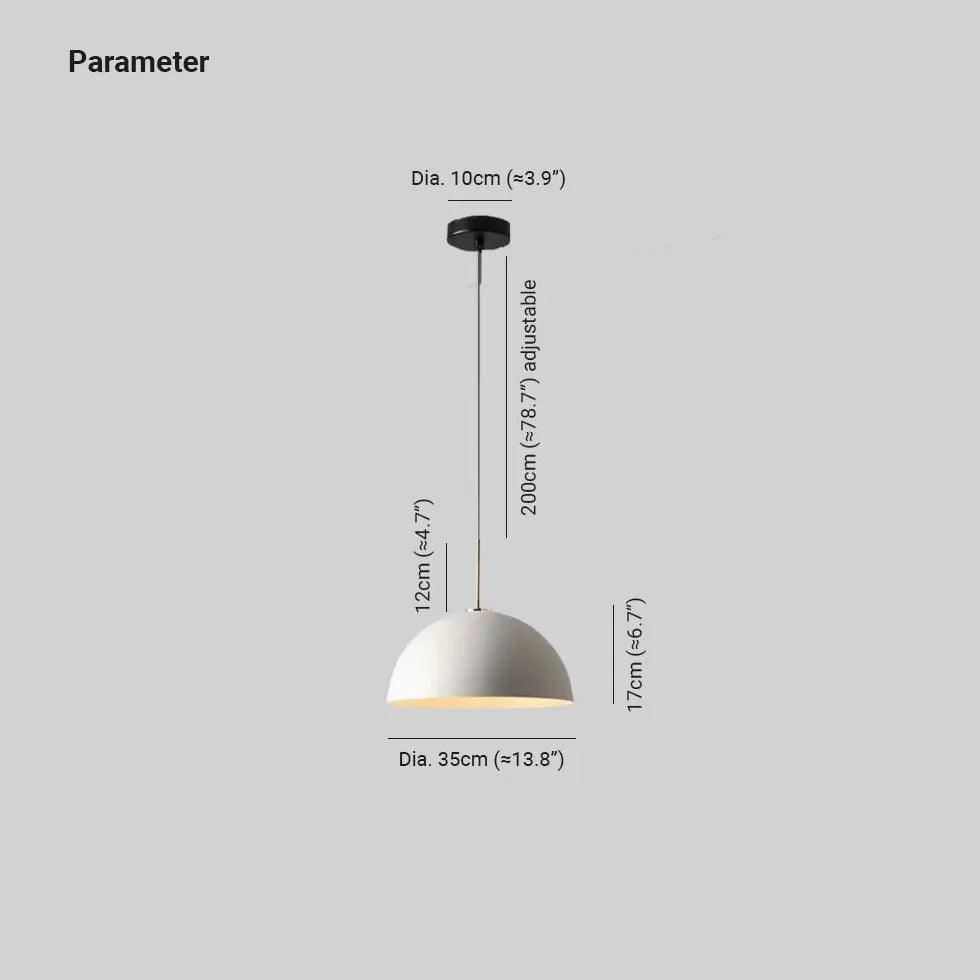 Semicircular Lampshade Dining Room Modern Pendant Light - Clowas