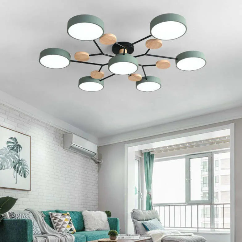 Green Bracket Modern Flush Ceiling Lights