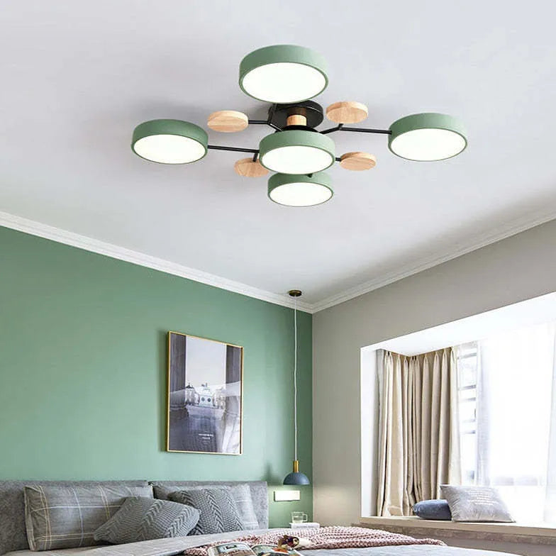 Green Bracket Modern Flush Ceiling Lights