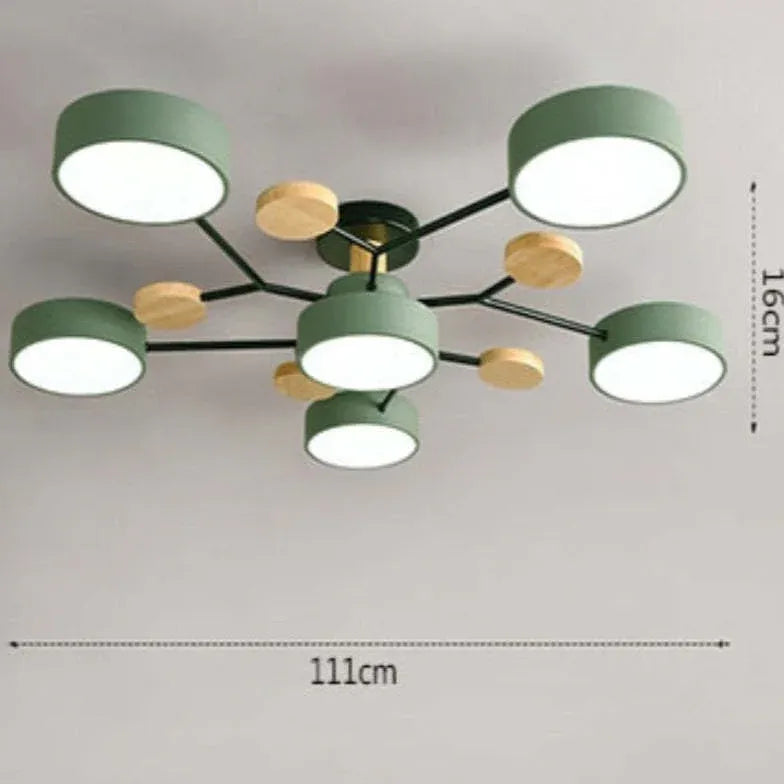 Green Bracket Modern Flush Ceiling Lights