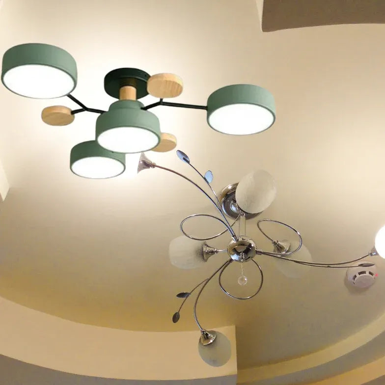 Green Bracket Modern Flush Ceiling Lights