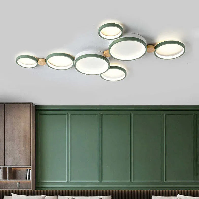 Green Plane LED Modern Flush Ceiling Lights