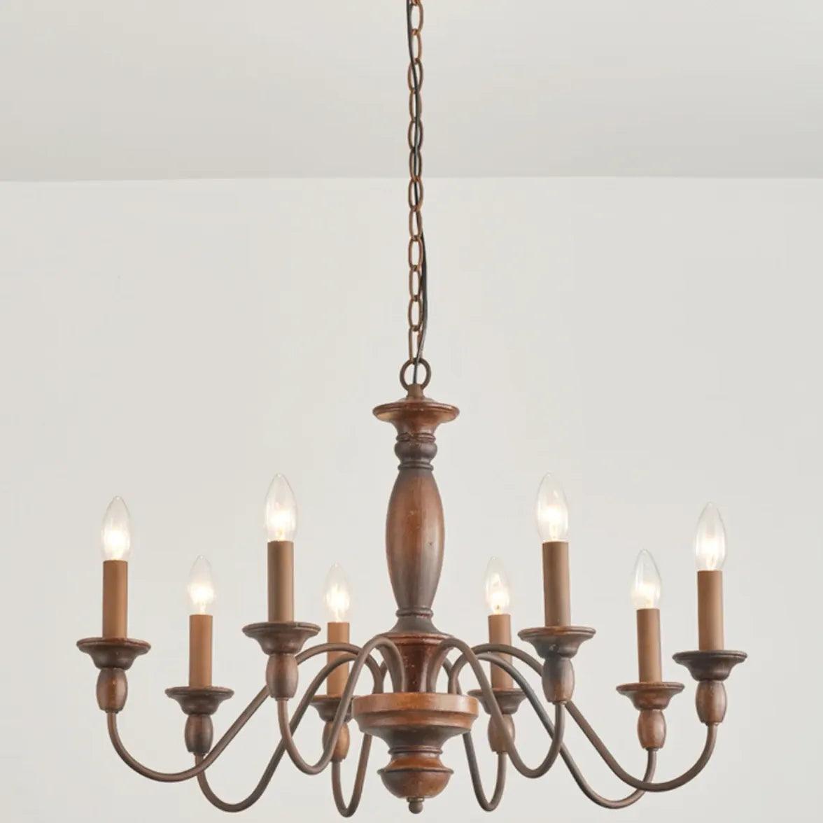 Vintage Wooden Candle Arms Light for Chandelier
