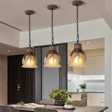 Glass Shade Hanging Chain Pendant Light