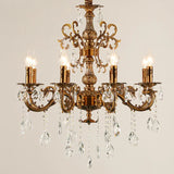 Beaded Candle Gold Vintage Chandelier