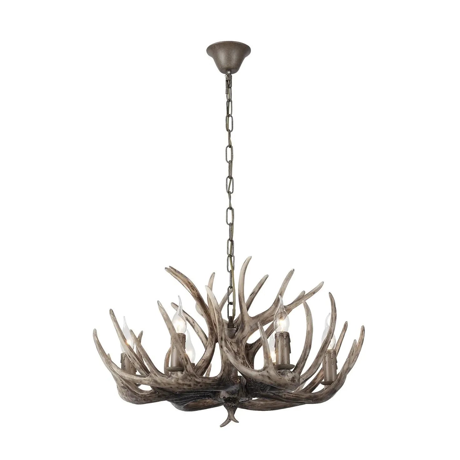 Faux Antler Wooden Candle Holder Vintage Chandelier