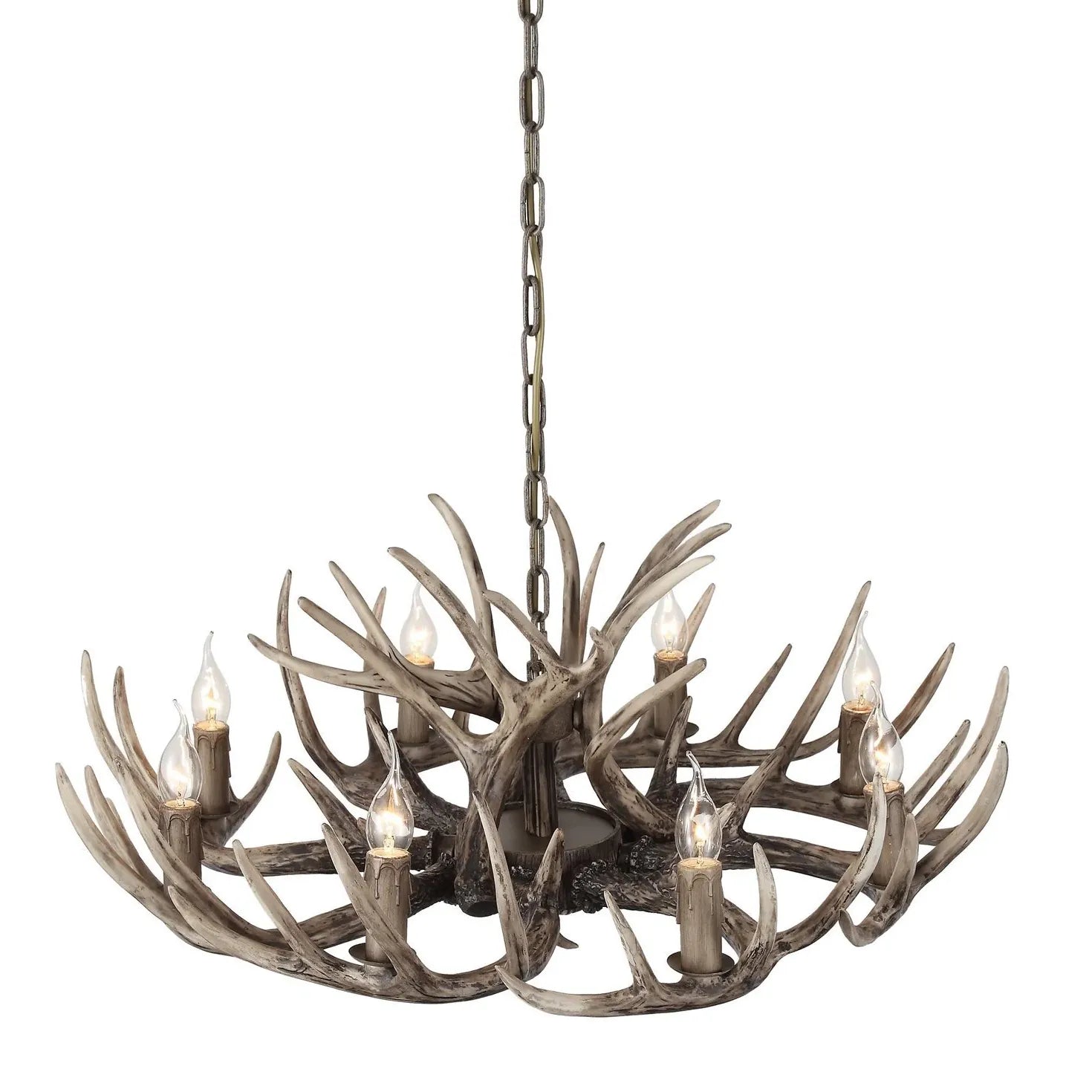 Faux Antler Wooden Candle Holder Vintage Chandelier