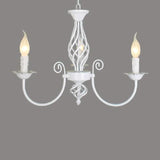 Black Chandelier Lights with Industrial Candle Design