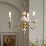 Ceramic Candle Holder Golden Vintage Chandelier