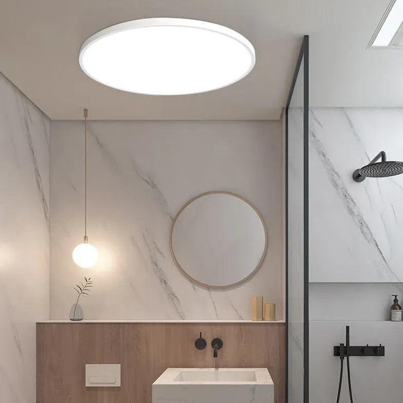 Slim Round Bathroom Flush Ceiling Lights - Clowas