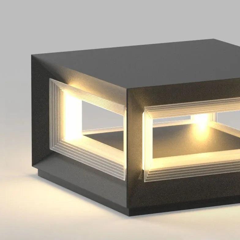 Outdoor Solar Waterproof Column Outdoor Stone Pillar Lights