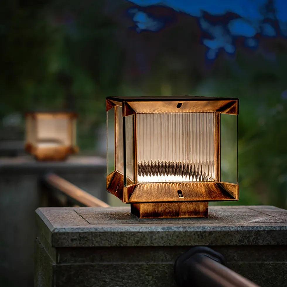 Square Solar Outdoor Pillar Lights