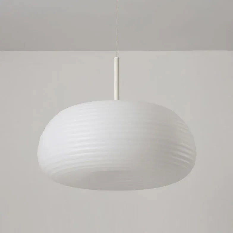 White Round Lampshade Modern Bedroom Pendant Light