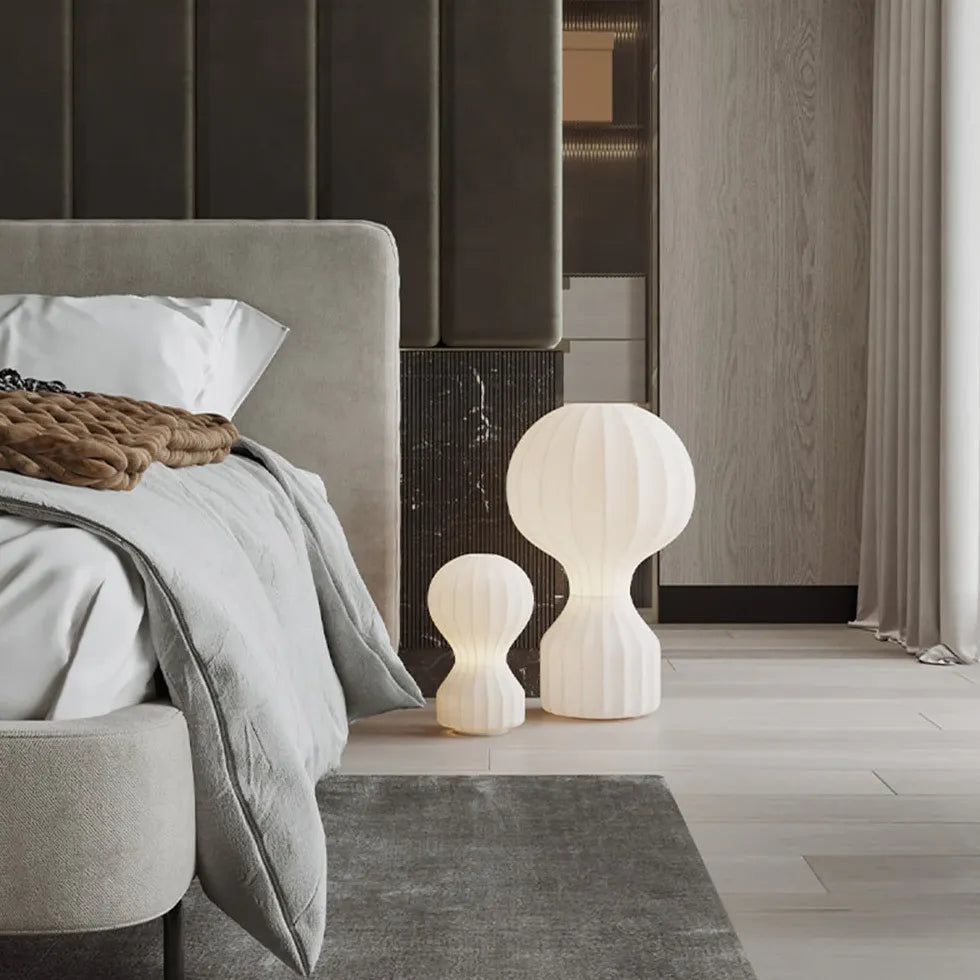 White Double-Ball Design Minimalist Table Lamp