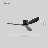 Three-Blade White Kitchen Modern Ceiling Fan Light - Clowas