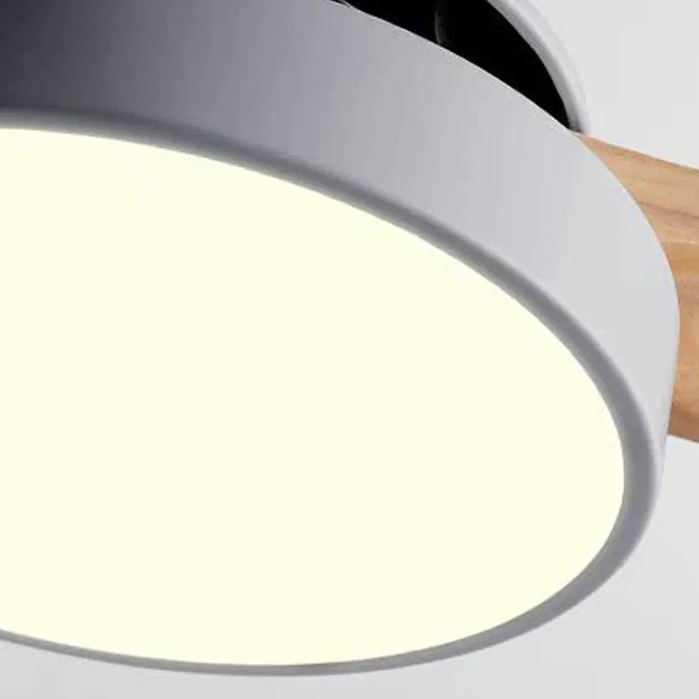 Simple Wood Design Electricity Ceiling Light With Fan