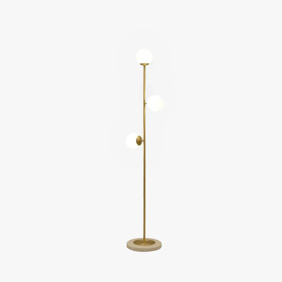 Minimalist Modern White Glass Ball Floor Lamp for Living Room