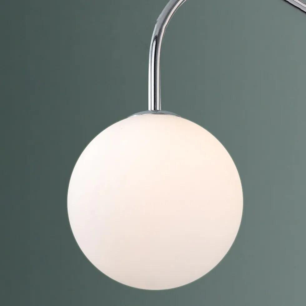 Glass Globe Pendant Light Fixture with Three Lights