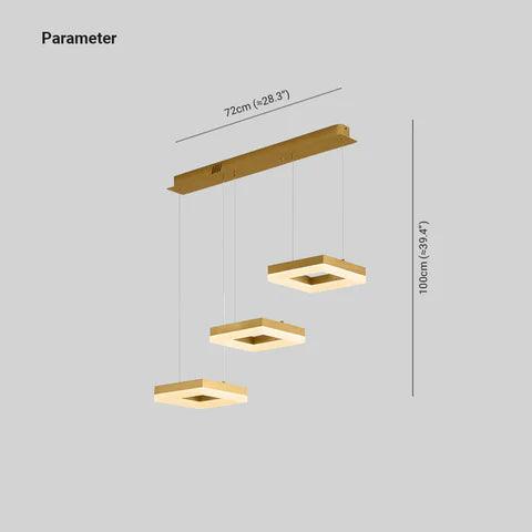 Modern Square Multi Pendant Lighting For Dining Room