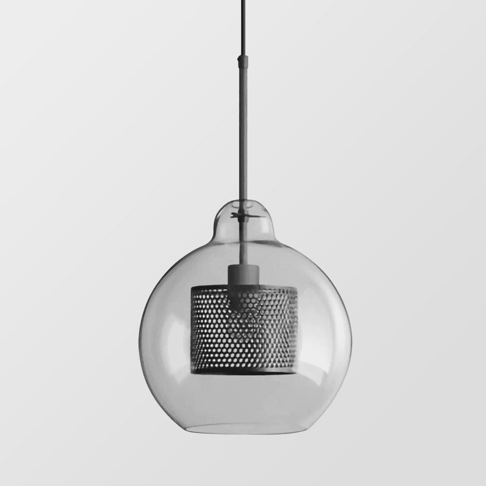 Clear Glass Ball Pendant Light for Dining Room