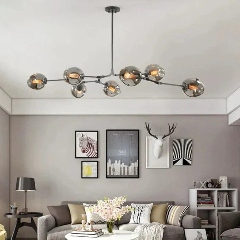 Simple Branch Glass Bubble Chandelier Design