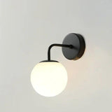 American Style Iron Art Glass Bedside Wall Light