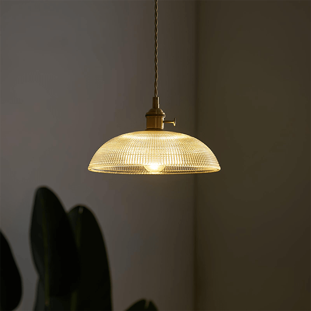 Vintage Style Glass Pendant Light for Dining Room