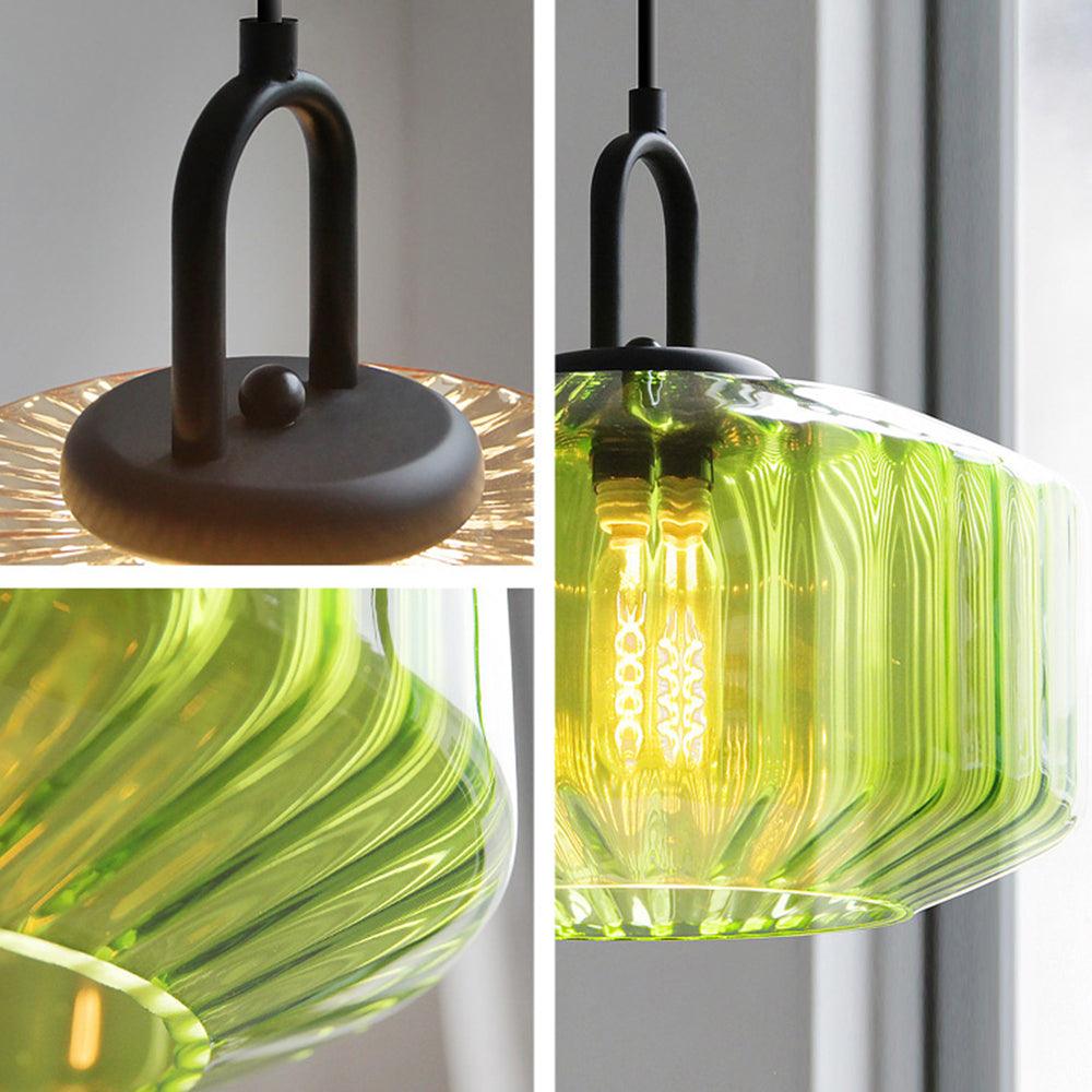 Modern Dining Stained Glass Pendant Light Fixture