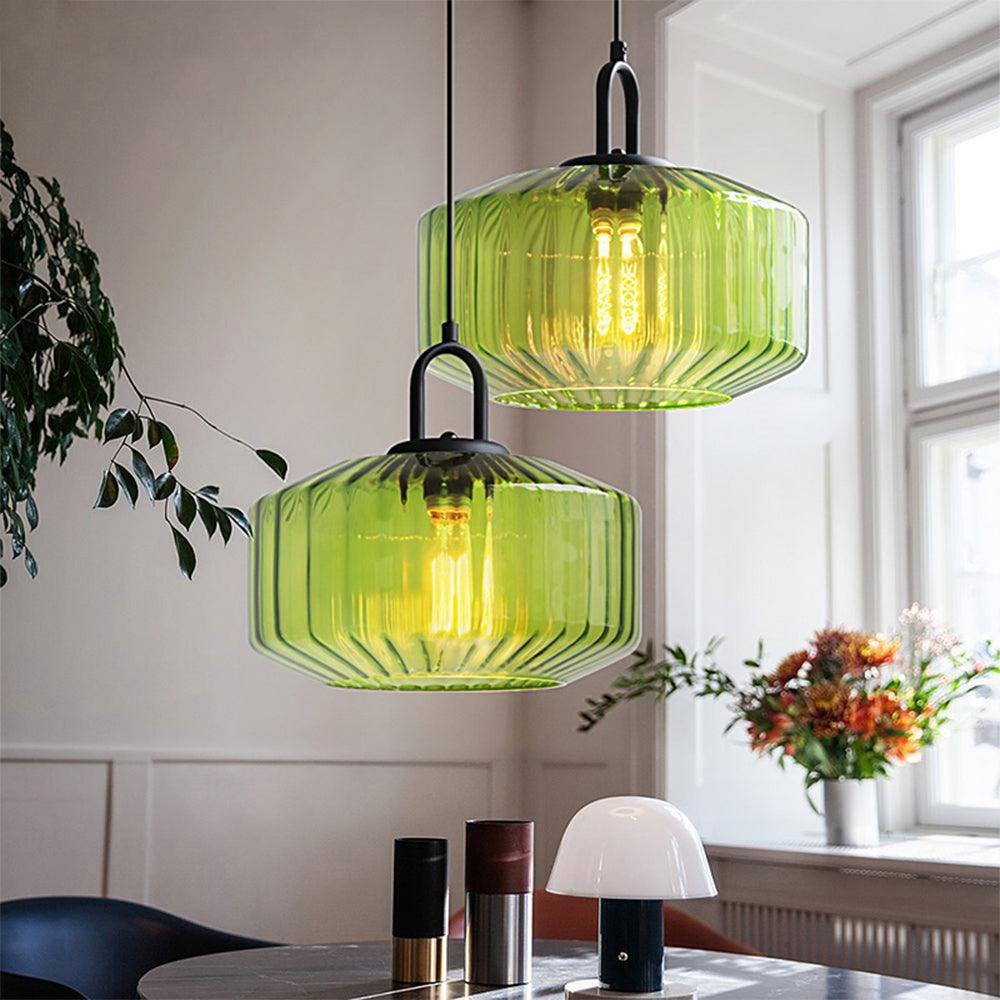 Modern Dining Stained Glass Pendant Light Fixture