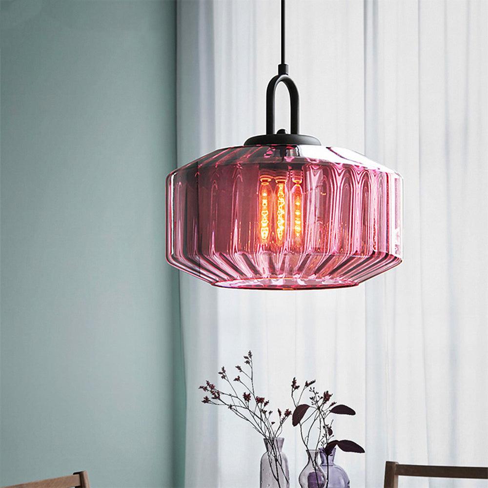 Modern Dining Stained Glass Pendant Light Fixture